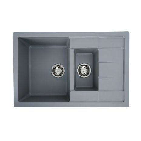 Кухонная гранитная мойка VALESO TOSKANA 7850W, матовая, Серый муссон
