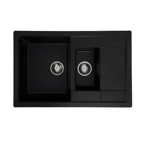 Черная матовая гранитная мойка для кухни VALESO TOSKANA 7850W Черная матовая гранитная мойка для кухни VALESO TOSKANA 7850W