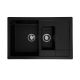 Мийка гранітна для кухні VALESO TOSKANA 7850W матова чорна Мийка гранітна для кухні VALESO TOSKANA 7850W матова чорна
