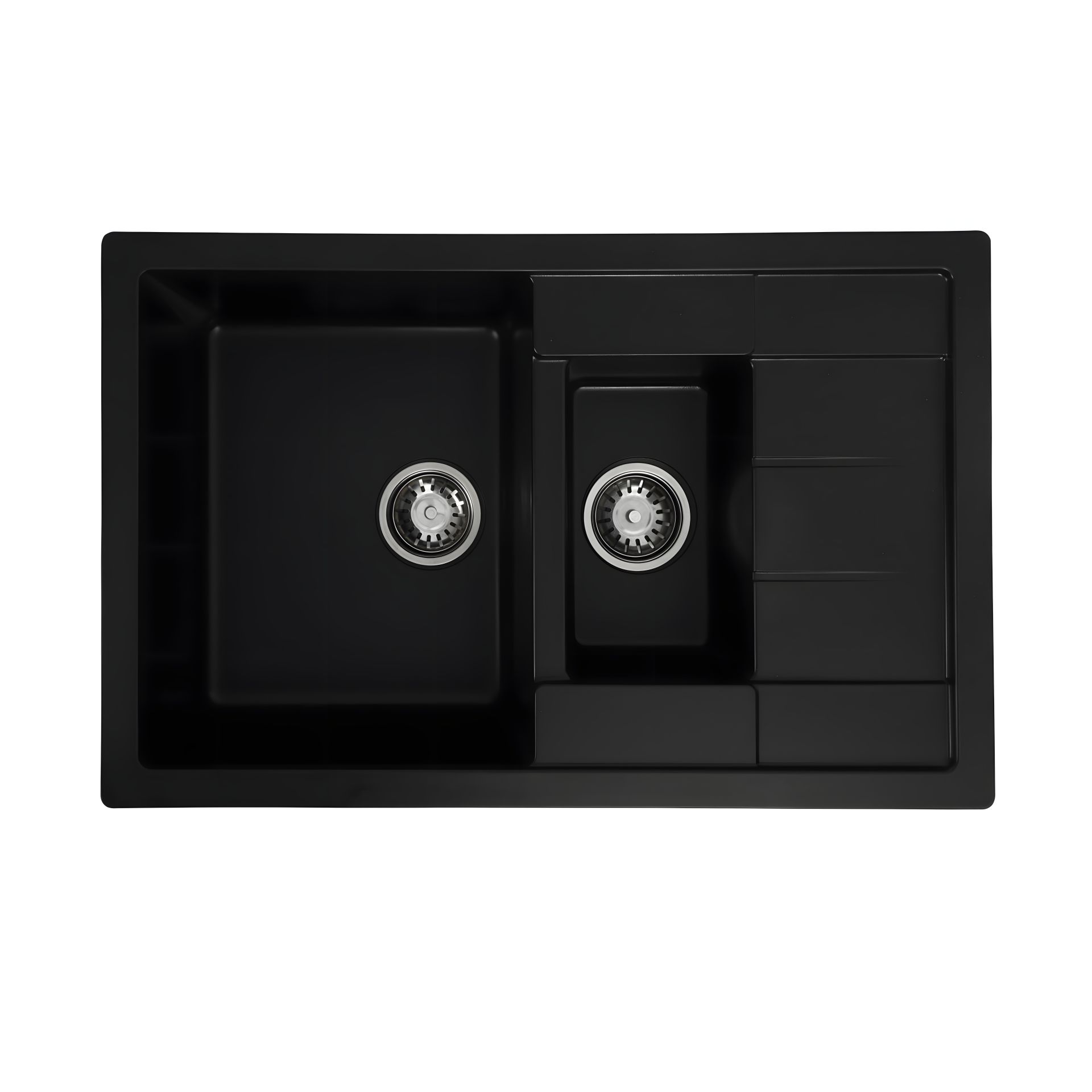 Мийка гранітна для кухні VALESO TOSKANA 7850W матова чорна Мийка гранітна для кухні VALESO TOSKANA 7850W матова чорна