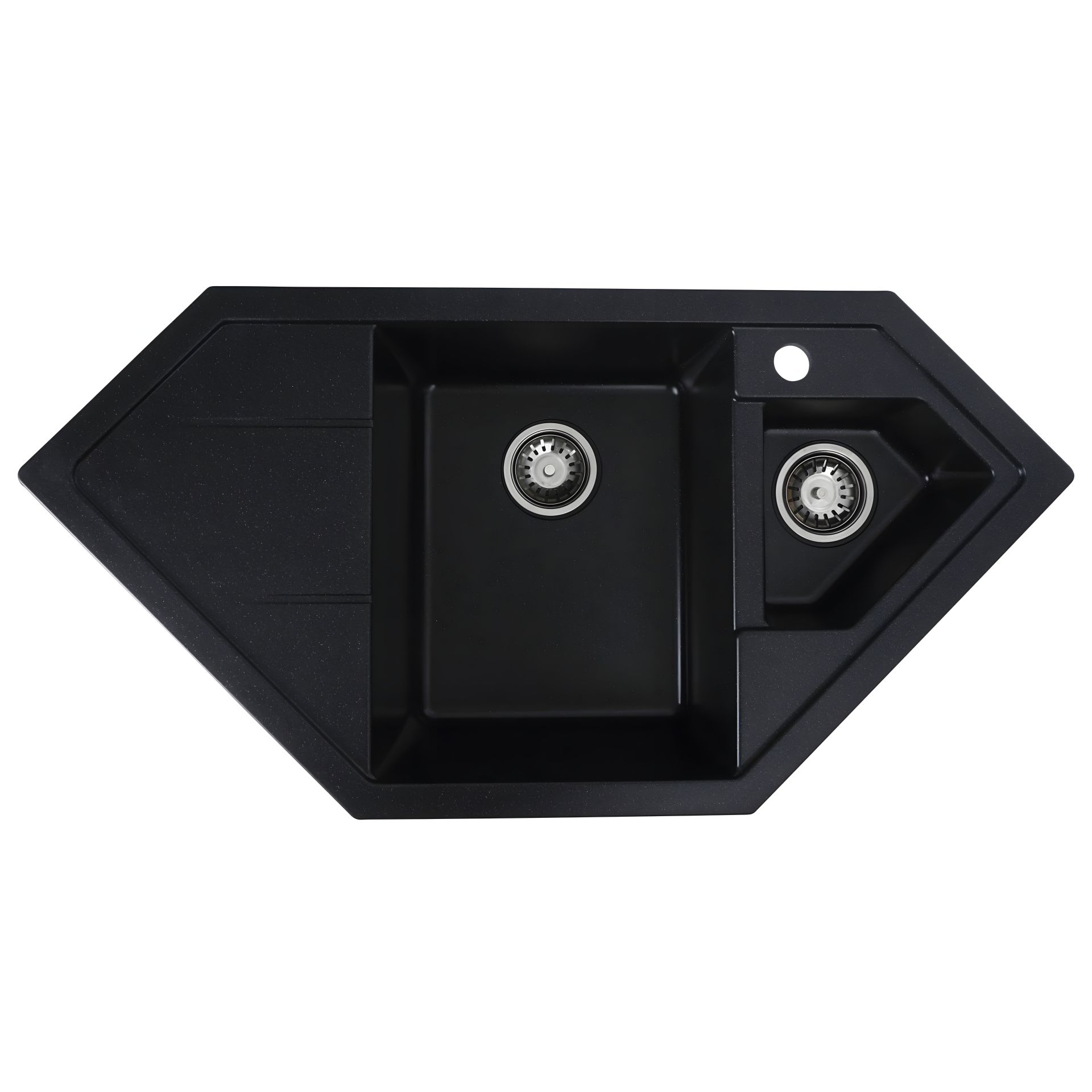 Гранітна мийка для кухні VALESO 9950 PANDORA матова Чорний металік Гранітна мийка для кухні VALESO 9950 PANDORA матова Чорний металік