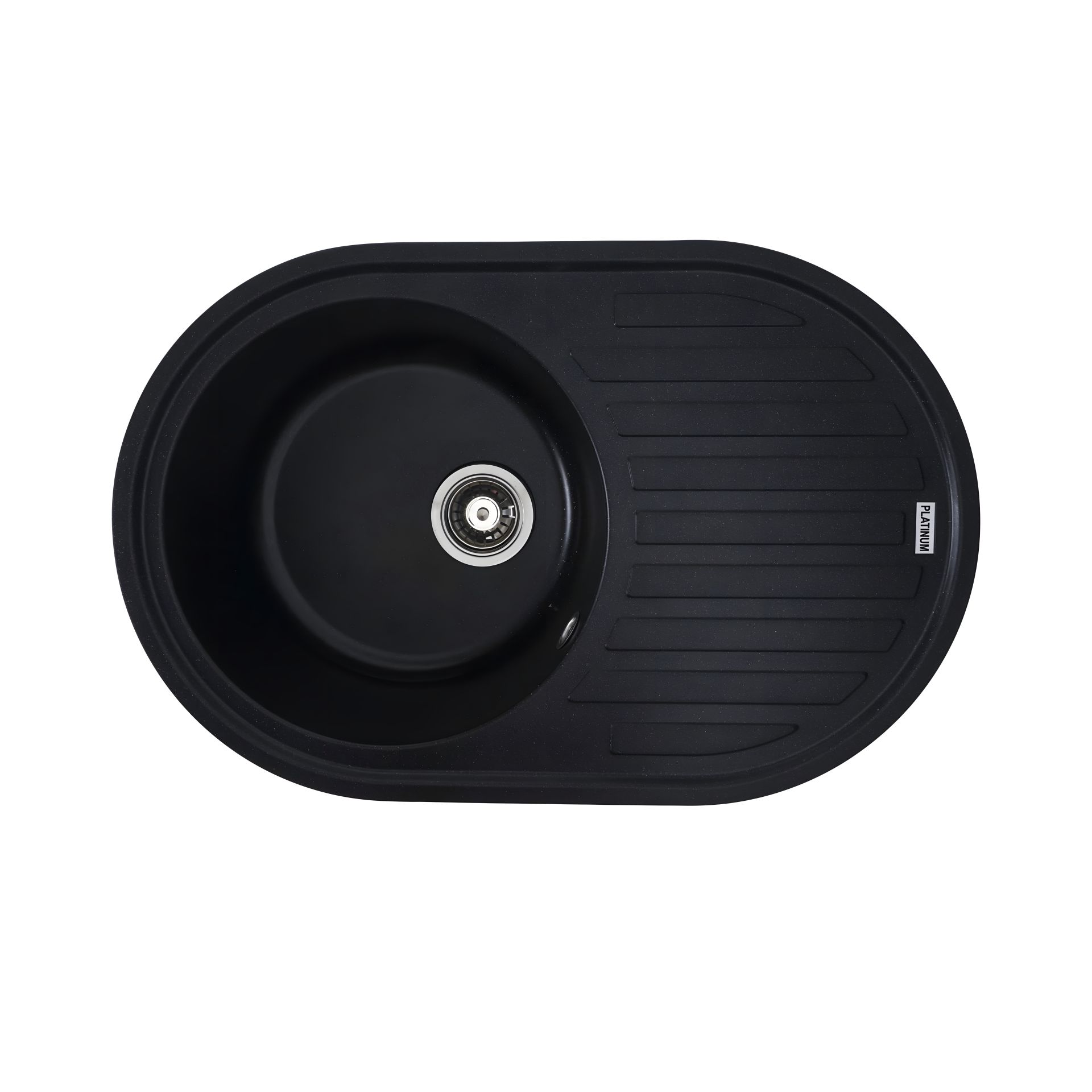 VALESO LIRA 7750 гранитная кухонная мойка матовая черный металлик VALESO LIRA 7750 гранитная кухонная мойка матовая черный металлик