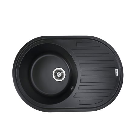 Черная матовая гранитная мойка для кухни VALESO LIRA 7750 Черная матовая гранитная мойка для кухни VALESO LIRA 7750