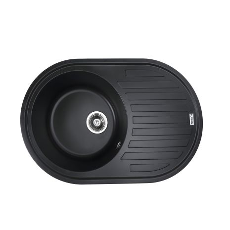 Черная матовая гранитная мойка для кухни VALESO LIRA 7750 Черная матовая гранитная мойка для кухни VALESO LIRA 7750