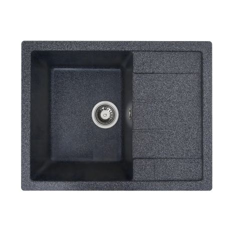 Гранітна мийка VALESO INTENSO 6550 матова для кухні, Графіт