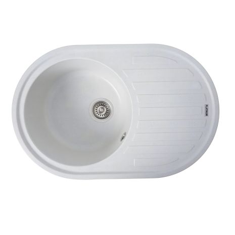 Кухонна гранітна мийка VALESO LIRA 7750, матова, біла в крапку Кухонна гранітна мийка VALESO LIRA 7750, матова, біла в крапку