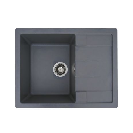 Кухонная гранитная мойка Platinum 6550 INTENSO матовая Серый муссон
