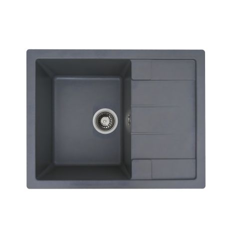 Гранітна кухонна мийка Platinum 6550 INTENSO матова Сірий мусон Гранітна кухонна мийка Platinum 6550 INTENSO матова Сірий мусон