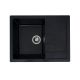 Гранітна мийка для кухні VALESO INTENSO 6550 матова Чорний металік (Кухонна модель)