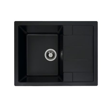 Гранитная кухонная мойка VALESO INTENSO 6550 матовая Черная