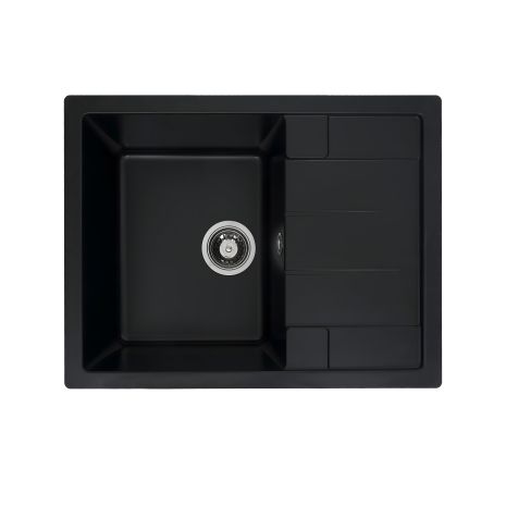 Гранитная кухонная мойка VALESO INTENSO 6550 матовая Черная
