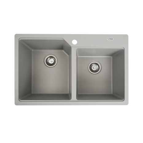 Гранитная мойка для кухни VALESO HARMONY 7850 матовая Серый металлик