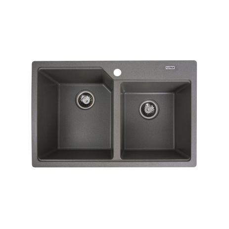 Гранітна мийка для кухні Platinum 7850 HARMONY матова Сірий мусон