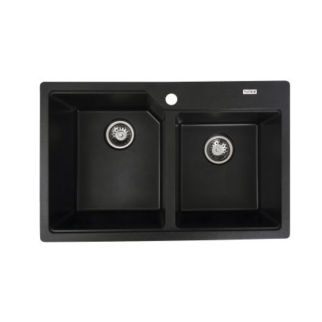 Мийка гранітна для кухні VALESO HARMONY 7850 матова Чорний металік Мийка гранітна для кухні VALESO HARMONY 7850 матова Чорний металік