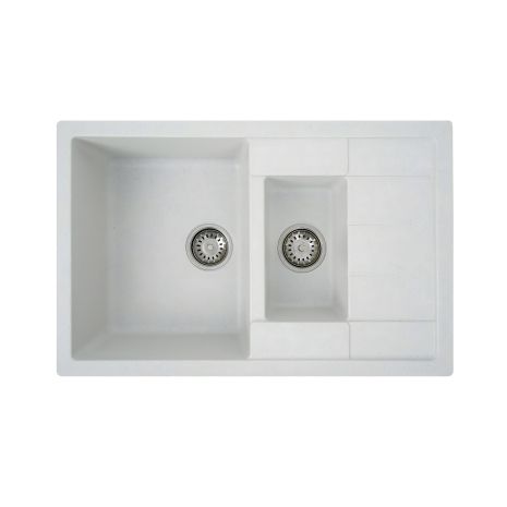 Гранітна Кухонна Мийка VALESO TOSKANA 7850W Матова Біла в Крапку