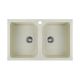 Кухонна гранітна мийка Platinum 7648W TWIN глянець Пісок