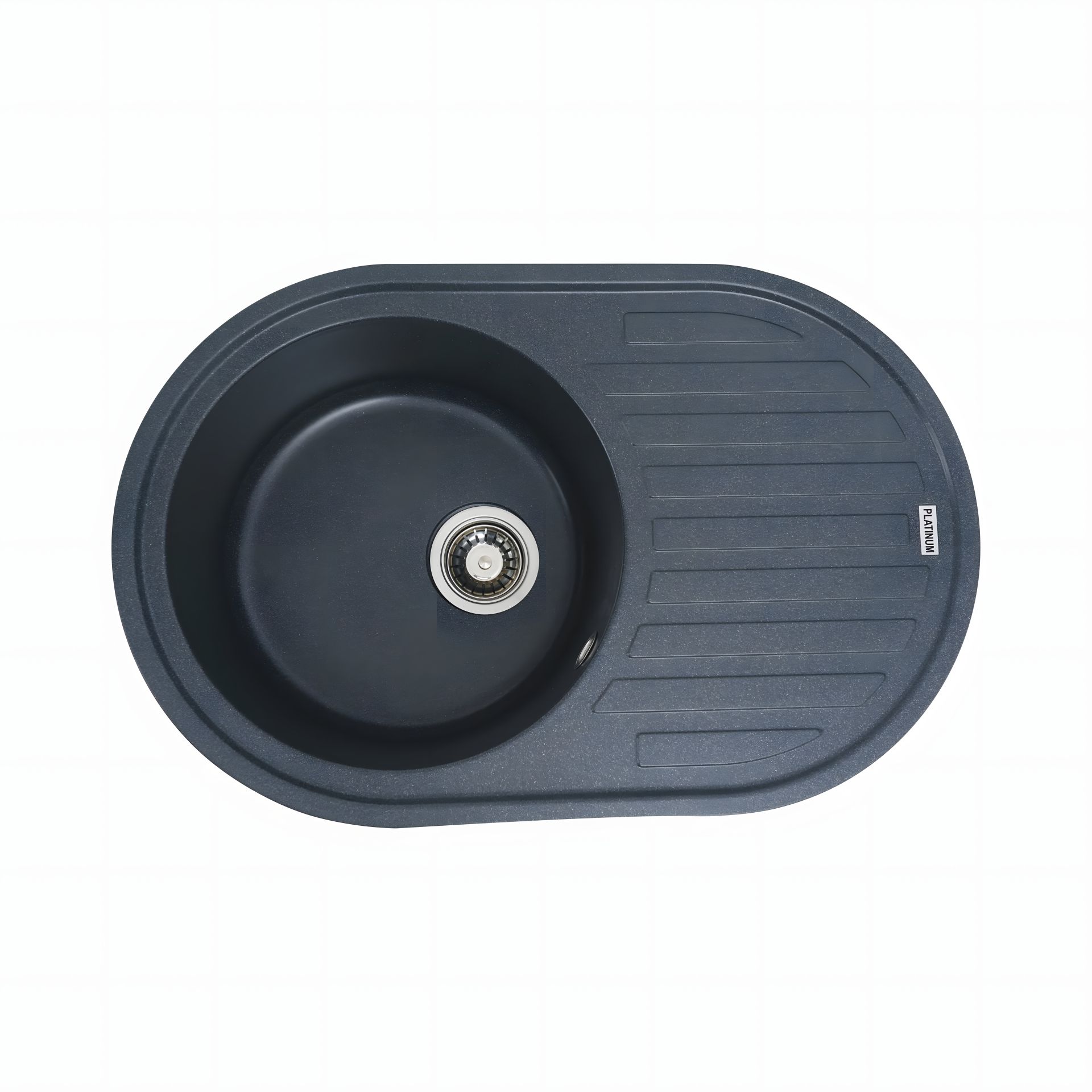 Матовая гранитная кухонная мойка Valeo Lira 7750, антрацит Матовая гранитная кухонная мойка Valeo Lira 7750, антрацит