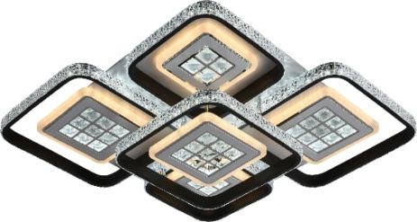 Люстра светодиодная акриловая Sirius C7050/5C WH BK (334W) Люстра светодиодная акриловая Sirius C7050/5C WH BK (334W)