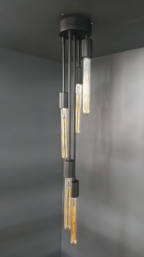 Металлическая люстра PR 1061/5 (черный) производства Sirius Металлическая люстра PR 1061/5 (черный) производства Sirius