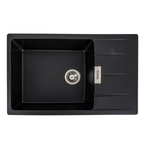 Гранітна мийка для кухні Platinum 7850 ROMA матова (чорна) Гранітна мийка для кухні Platinum 7850 ROMA матова (чорна)