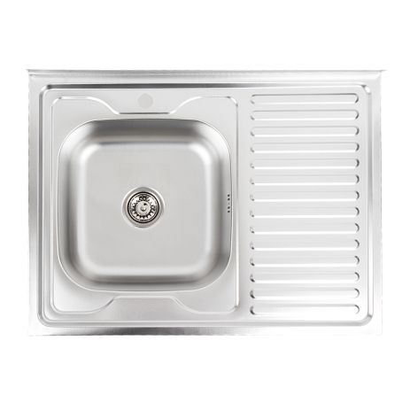 Кухонная мойка из нержавейки Platinum 8060 L Декор (0,7/160 мм) Кухонная мойка из нержавейки Platinum 8060 L Декор (0,7/160 мм)