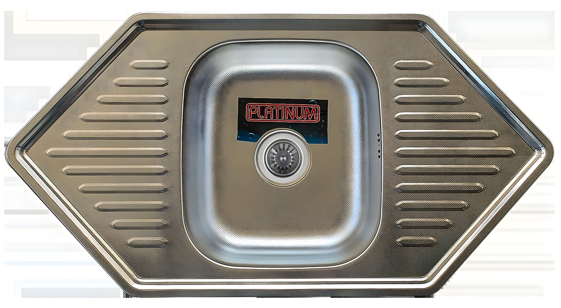 Платинова кухонна мийка з нержавіючої сталі DECO 9550В (0,8/180 мм) Платинова кухонна мийка з нержавіючої сталі DECO 9550В (0,8/180 мм)