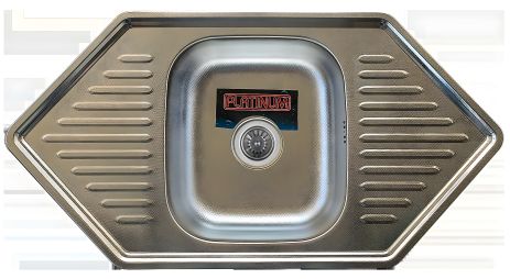 Мойка кухонная из нержавеющей стали Platinum 9550В ДЕКОР (0,8/180 мм)