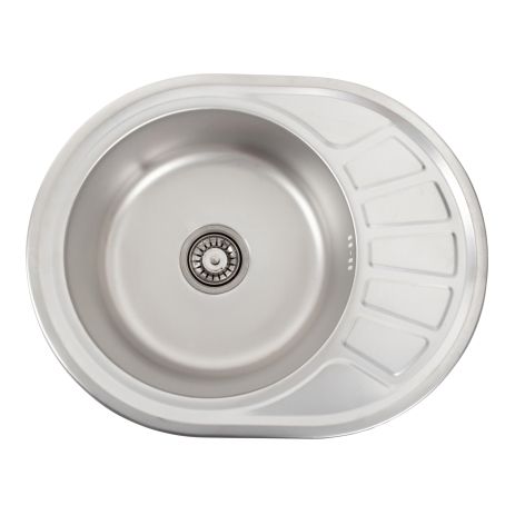 Кухонная мойка из нержавеющей стали Platinum ДЕКОР 5745 L (0,8/180 мм) Кухонная мойка из нержавеющей стали Platinum ДЕКОР 5745 L (0,8/180 мм)