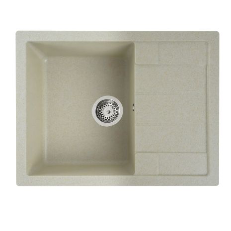 Гранитная кухонная мойка Platinum 6550 Intenso матовая Песок