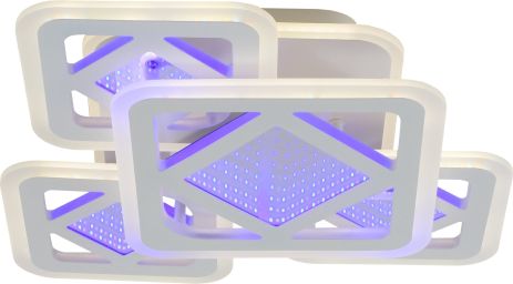 Люстра светодиодная акриловая Sirius LI8885/4C WH (BL+YL) 118W+46W Люстра светодиодная акриловая Sirius LI8885/4C WH (BL+YL) 118W+46W