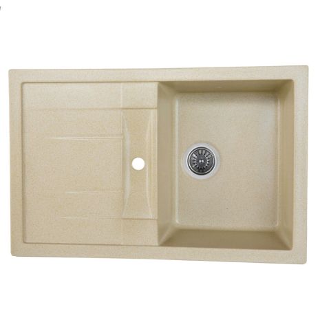 Гранитная мойка для кухни Platinum 7850 PRETSO глянец Песок