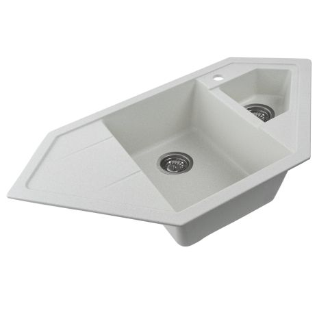 Гранитная кухонная мойка VALESO 9950 PANDORA матовая Белая в крапинку Гранитная кухонная мойка VALESO 9950 PANDORA матовая Белая в крапинку