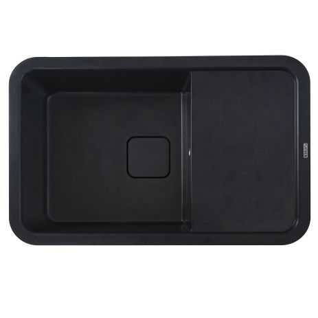 Кухонная гранитная мойка VALESO CUBE 7850 в матовом черном металлике