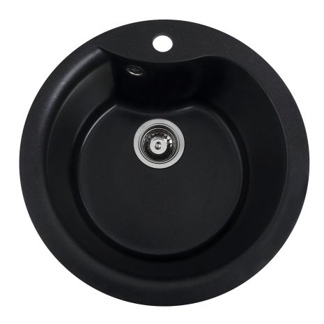 Кухонна гранітна мийка VALESO TURAS 480 матова Чорний металік Кухонна гранітна мийка VALESO TURAS 480 матова Чорний металік