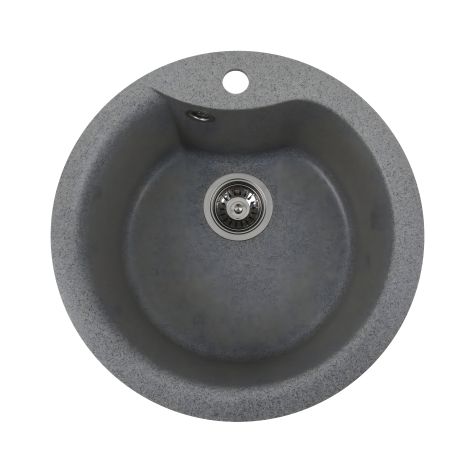 Кухонная гранитная мойка VALESO TURAS 480 матовая Серая