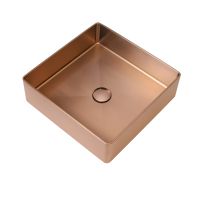 Медный умывальник Platinum Handmade PVD 400x400 мм