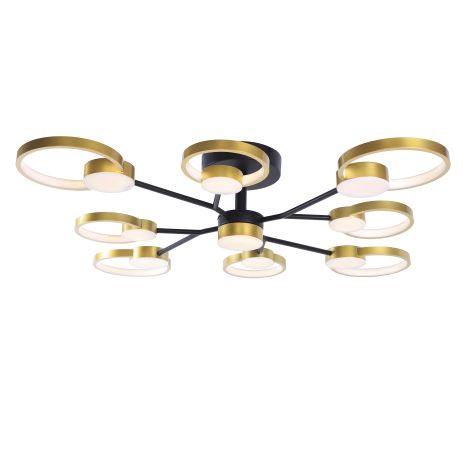 Акриловая светодиодная люстра Sirius Ш 1313/9 Black+Gold