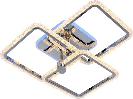 Люстра світлодіодна акрилова Sirius LI8872/3 CR (RGB) 108W+8W