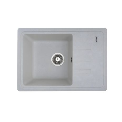 Матовая белая гранитная кухонная мойка VALESO LIANA 6243 с пятнами