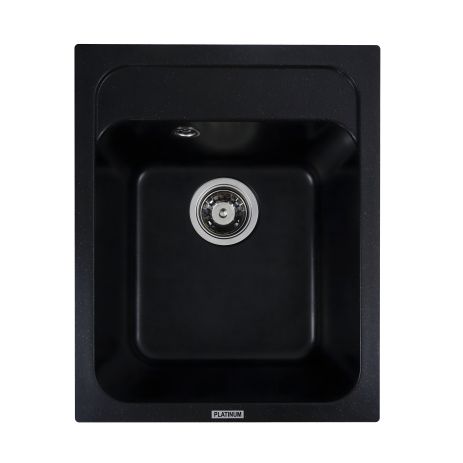 Кухонная гранитная мойка VALESO KORRADO 4050 матовая Черный металлик