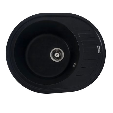 VALESO SOUL 6250 гранітна мийка для кухні матова Чорний металік VALESO SOUL 6250 гранітна мийка для кухні матова Чорний металік