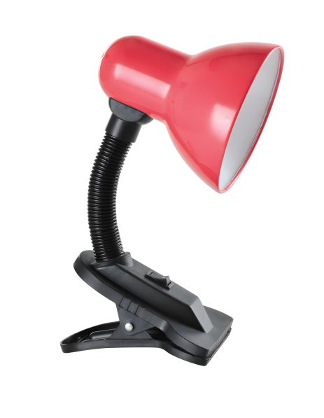 Настольная лампа Sirius TY 1108B с прищепкой, красная, на одну лампочку