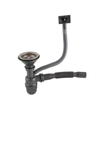 Одинарний євросифон для мийок з нержавіючої сталі