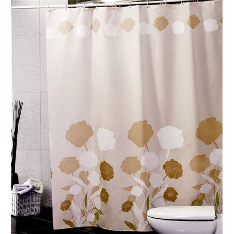 Штора для ванної Miranda HERBARIUM бежева