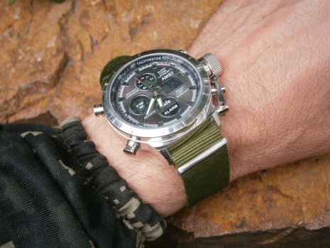 Годинник чоловічий спортивний Mílitary AMST 3003C Black-Green