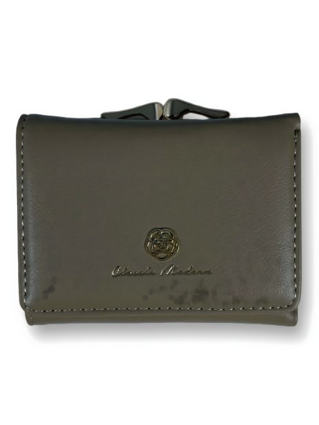 Жіночий гаманець з екошкіри на застібці з кнопкою