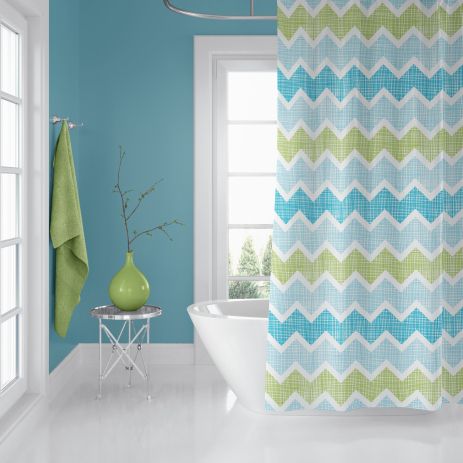Штора для ванны с рисунком Zigzak Tropic 180x200 см