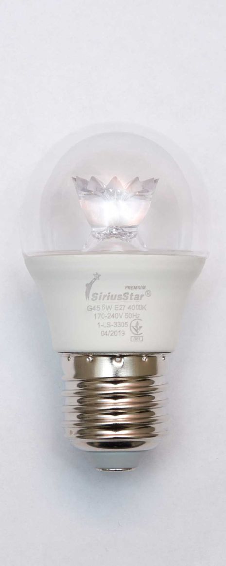 Светодиодная лампа SIRIUSSTAR 3305 G45 crystal 6W-4000K-E27