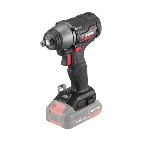 Ударный аккумуляторный гайковерт INTERTOOL WT-9364, бесщеточный, 20 В, 300 Nm, 0-2500 об/мин, 0-3000 уд/мин, 1/2", без ЗУ и АКБ