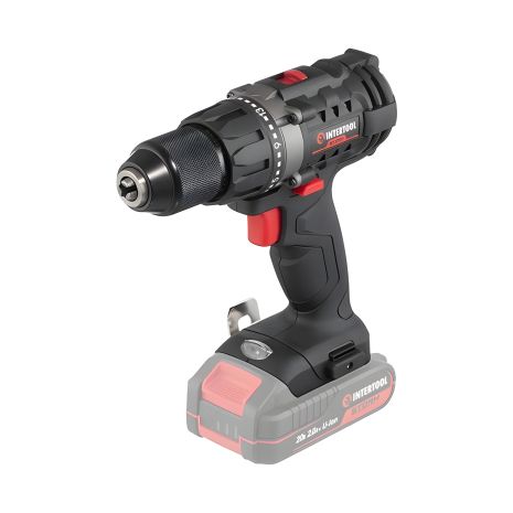 Акумуляторний дриль-шурупокрут 20 В, 50 Nm, 0-450/0-1700 об/хв, 2-13 мм, без ЗП та АКБ INTERTOOL WT-9351
